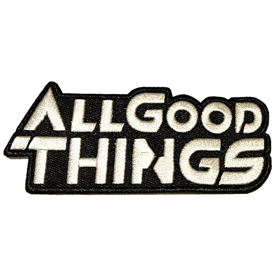 ALL GOOD THINGS - BLACK AND WHITE LOGO PATCH